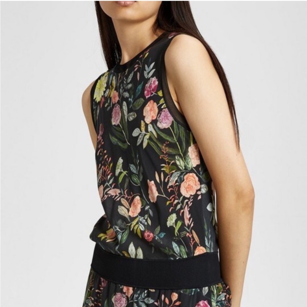 Theory Silk Combo Floral Dress Size Medium - Picture 6 of 12